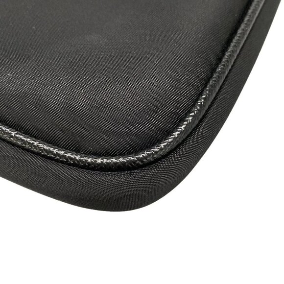 Auth PRADA - Black Yellow Nylon Rubber Saffiano Leather Shoulder Bag - Picture 4 of 16